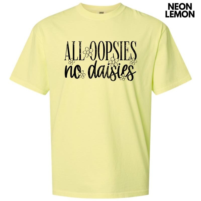Black Oopsie Daisies Comfort Colors T-Shirt 'NLB'