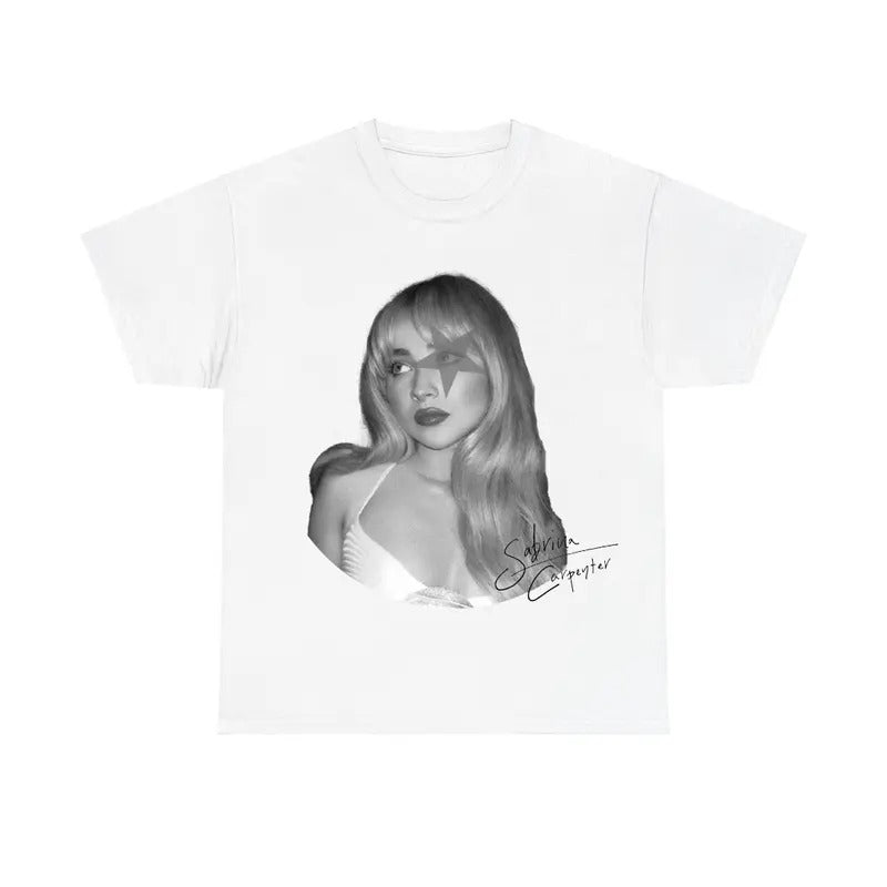 Black White Sabrinaaa Star Tee, Summer Tour 2025 Shirt