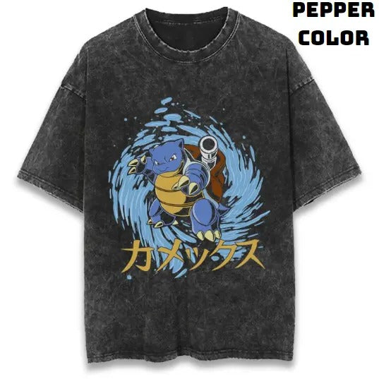 Blastoise Riptide Vintage T-Shirt, Blastoise Shirt, Pokemon Merch, Pokemon Shirt, Anime Manga Shirt, Graphic Tee Shirt, Unisex T-Shirt, Gift For Fan Pokemon, Crewneck Short Sleeve Shirt Top Menswear Streetwear