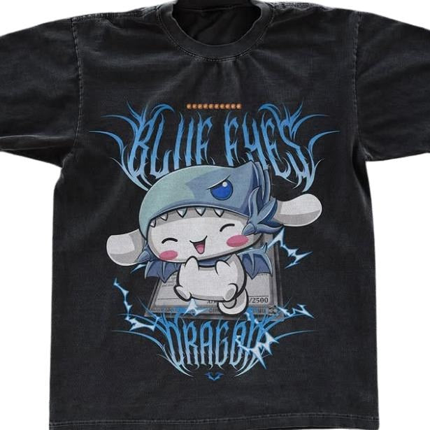 Blue Eyes Cinamon T-Shirt, Graphic Tees Gothic Grunge Y2k Emo Scene Amity Affliction Style Clothes Menswear Womenswear Streetwear