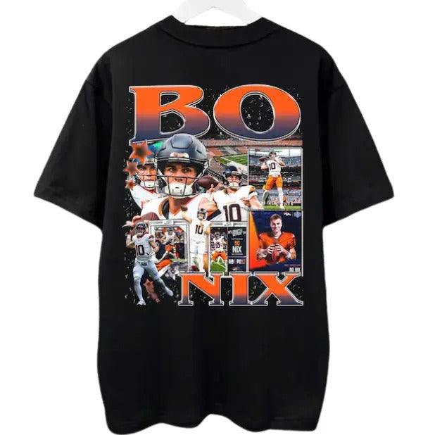 Bo Nix Shirt Graphic Tee, Sweatshirt Vintage #Denveerr #NFL Football Merch Crewneck Top Menswear Streetwear Casual