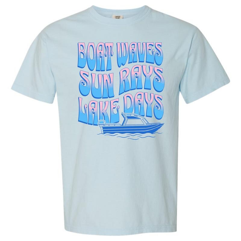 Boat Waves & Lake Days Comfort Colors T-Shirt 'NLB'