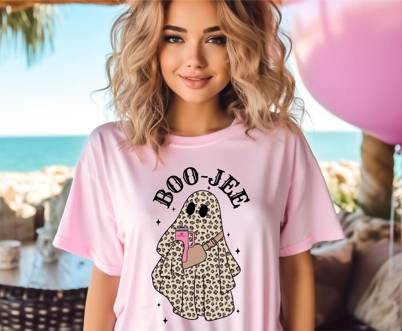 Boo Jee Cheetah Ghost Custom Colors Tee shirt Casual Comfort