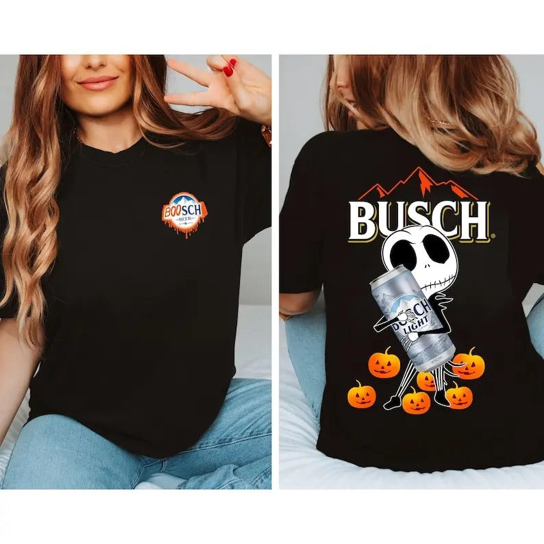 Boosch Light Halloween Shirt, Nightmare Before Halloween Shirt, Jack Skellington Tee, Busch Light Beers Shirt, Funny Western Halloween Shirt
