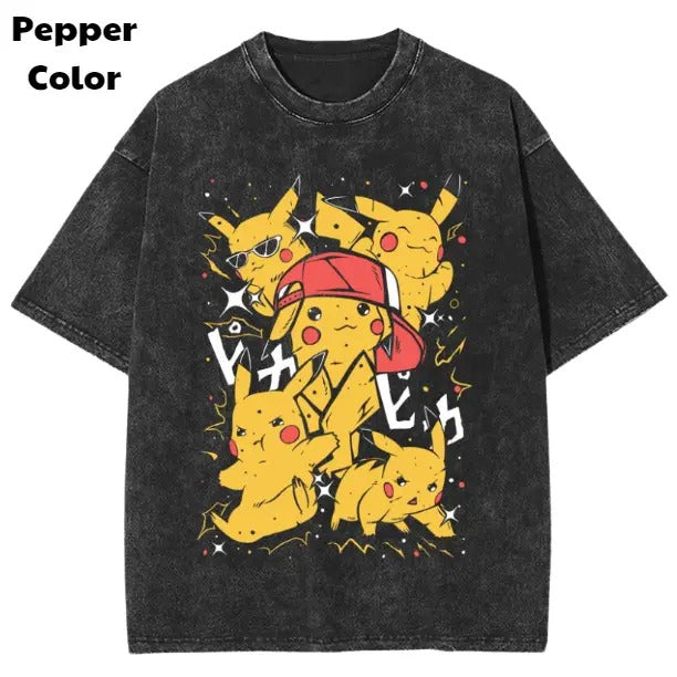 Bootleg Pikachu Vintage Tee, Pikachu T-Shirt, Pokemon Tee, Anime Shirt, Animation Graphic Tees, Gym Shirt, Unisex T-Shirt