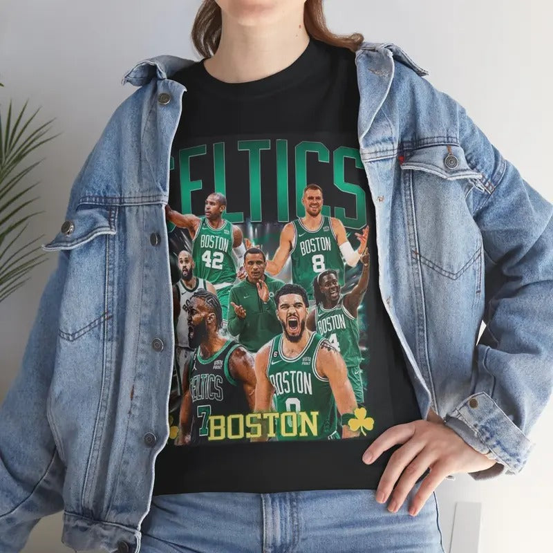 Boston Fan Tee, Retro Style For Men And Women Who Love Basketball Shirt, Basketball Shirt, Gift For Fan, Viral Shirt, Unisex T-Shirt, Gifts For Fan, Short Sleeve Tee Shirt, Gifts For Birthday Fathers Day Christmas Anniversary Thanksgiving
