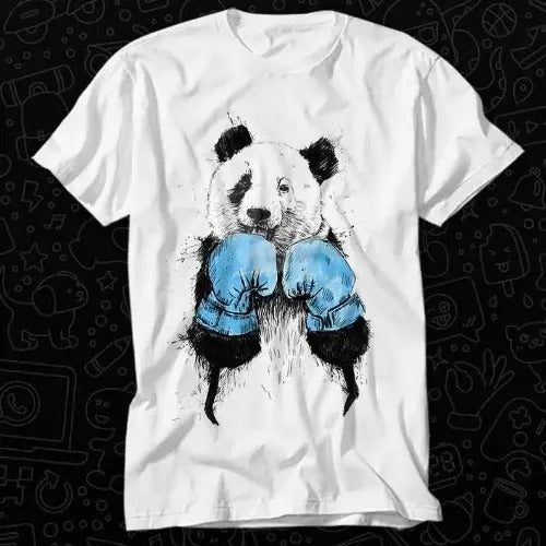 Boxing Panda Bear GYM Guru Muay Thai T Shirt Gift For Womens Mens Unisex Top Adult Tee Vintage Music Best Movie Made in USA
