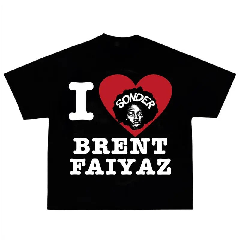 Boxy fitted Brent Faiyaz Love Graphic Tee