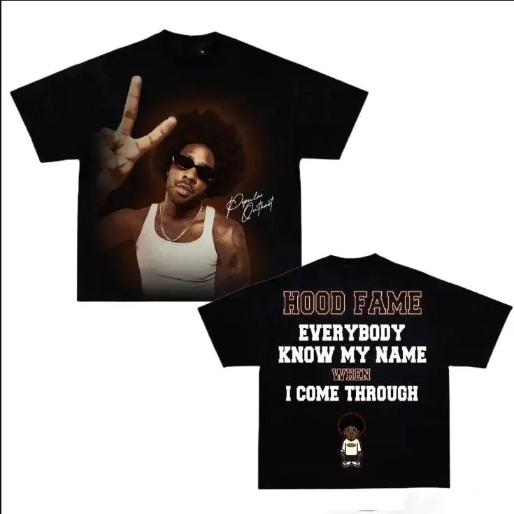 Brent Faiyaz Edition Tee - Classic Cotton T-Shirt with Graphic Print, Available in Black and White, Medium Size, Suitable for Men