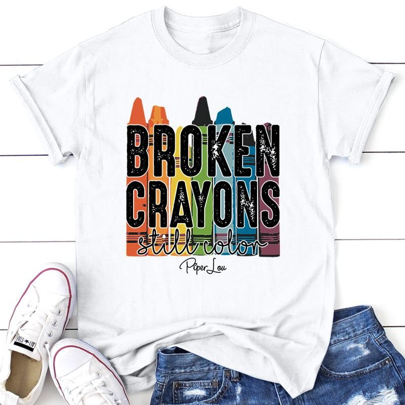 Broken Crayons Still Color Tee Classic Collar