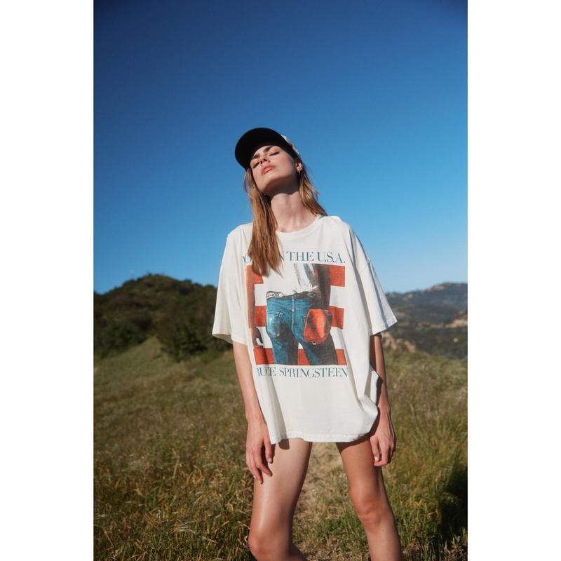 Bruce Springsteen Americana OS Tee T-shirt Hoodies & Sweatshirts Retro Vibes T-Shirt Back To 1980s Back To 1990s Cotton Man Top