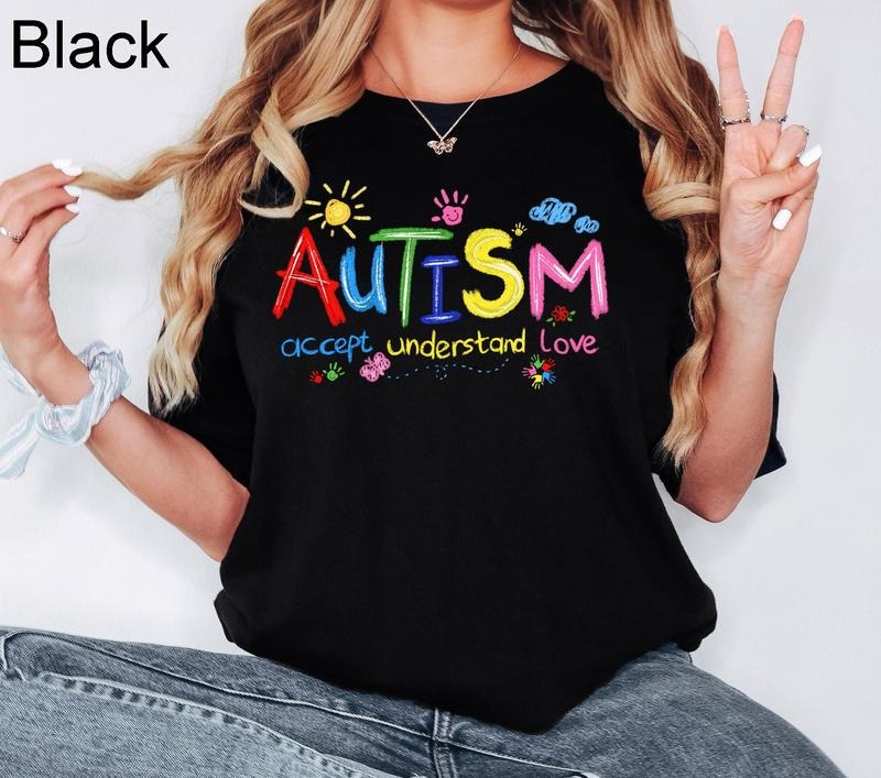 Brushstroke Autism Shirt, Autism Awareness Shirt, Autism Puzzle Pieces Shirt, Autism Shirt, Autism Month Tee,Autism Support Shirt, Advocate