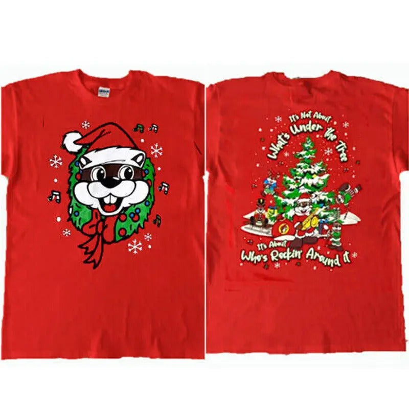 Bucees Christmas Travel Center T-Shirt Festive Design Graphic Tee