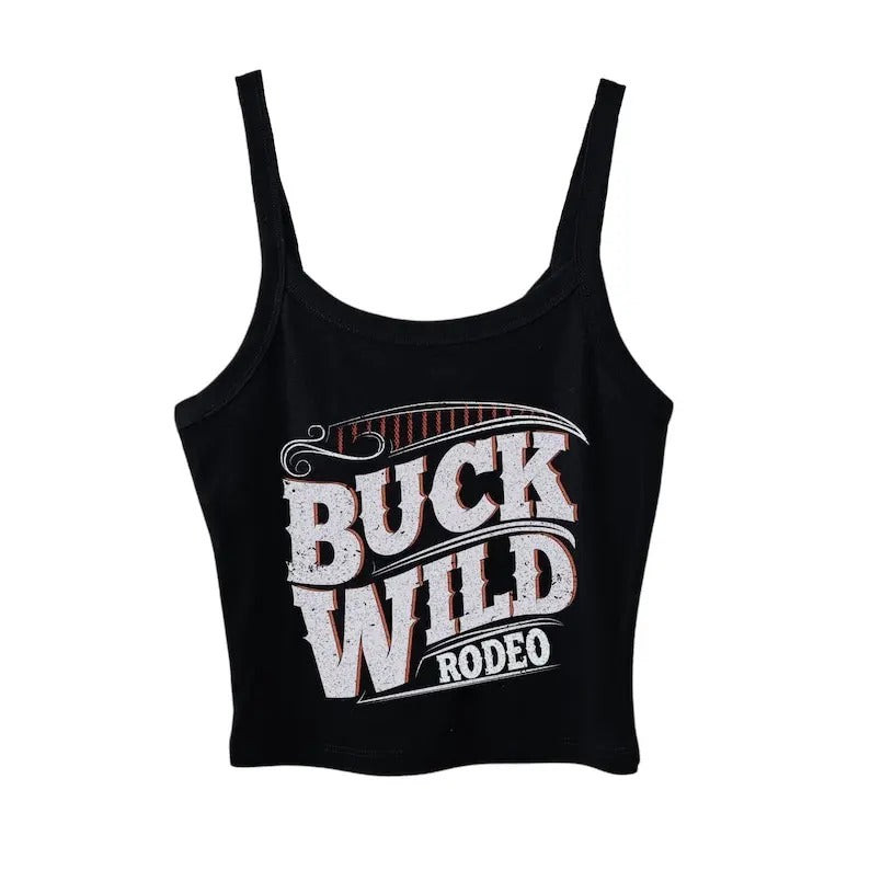 Buck Wild Crop Tank, Country Cowgirl Shirt, Western Crop Top, Rodeo T shirt, Country Music Top, Cowgirl Top
