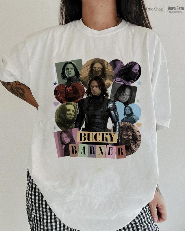 Bucky Barners Eras Unisex Shirt - Winter Soliers Comfort Colors Unisex Tshirt, Sebastian Stan 90s Retro, Merch Celebrity Crush tee gift