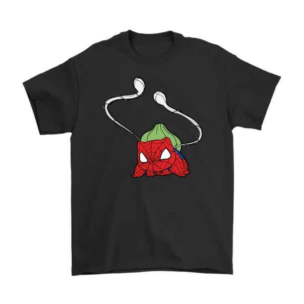 BulbaSpidey Vintage Tee, Bulbasaur T-Shirt, Pokemon Tee, Anime Shirt, Animation Graphic Tees, Gym Shirt, Unisex T-Shirt, Gift For Men Women
