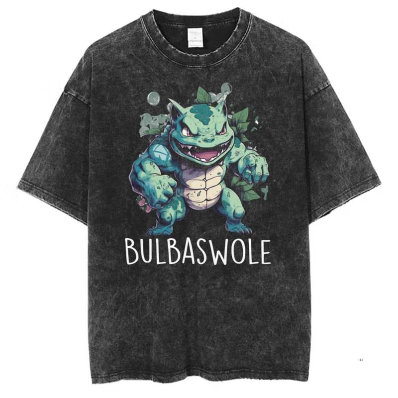 Bulbaswole Vintage Tee, Pokemon Graphic Tee, Bulbasaur T-Shirt, Anime Shirt, Gym Shirt, Gift For Pokemon Fans, Menswear Womenswear Streetwear