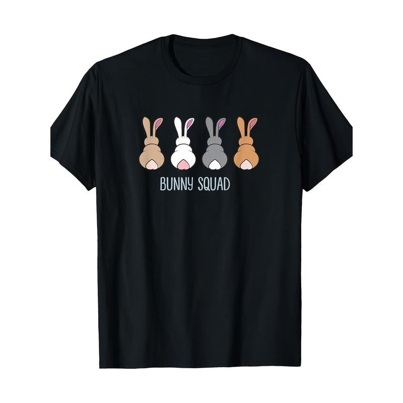 Bunny Squad Funny Ironic Rodent Rabbits Team T-Shirt, Men's T-Shirt, 220g made in usa