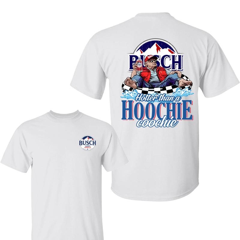 Busch Light Apple T-Shirt, Hotter than a Hoochie Coochie" graphic Tee, Trump Shirt, 4th Of July Shirt, Independence Day, For Men, For Women