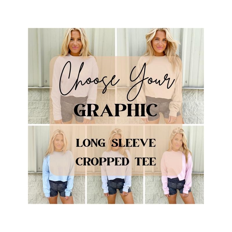 CROP *LONG Sleeve Graphic Tee