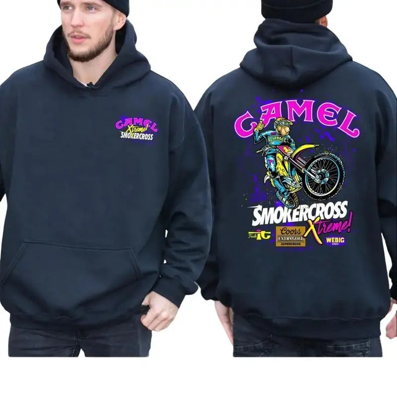 Camel Motor Sport Super Cross Extreme Graphic Hoodie for Men - Classic Fit - Menswear