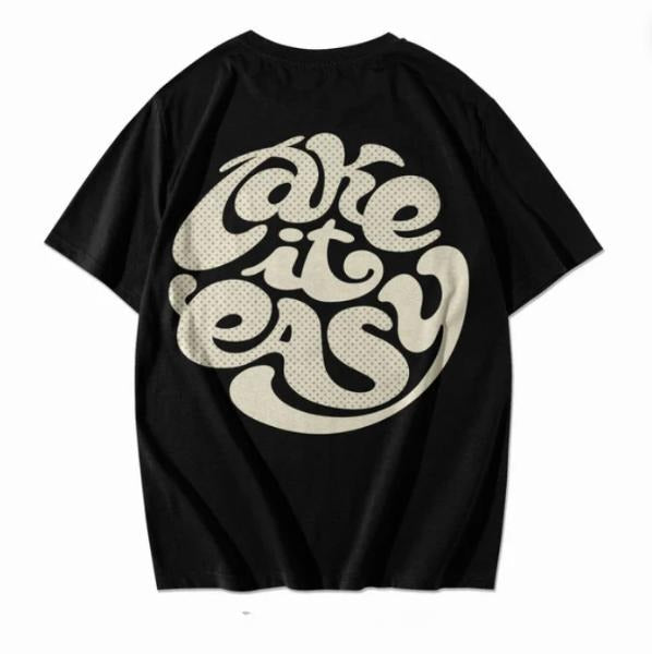 Camiseta Unisex "Take It Easy" Shirt, Graphic Tee Shirt, Unisex T-Shirt, Gift For Fan, Him, Her, Crewneck Short Sleeve Shirt, Shirt Trending Top Menswear