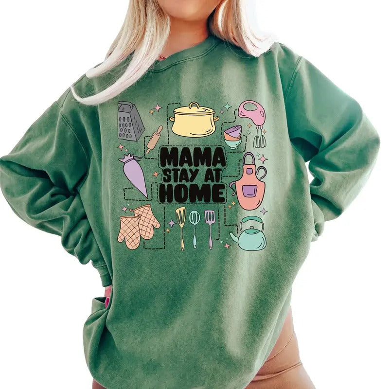 Can't Talk Right Now Doing Mama Stay At Home Stuff Sweater, Funny Mama Sweater, Mama Stuff, Funny Mama Quotes, Kitchen Mama, Unisex Sweatshirt, Gifts For Mama Mom From Daughter Son, Long Sleeve Crewneck Tee, Mom Gifts Sweater, Gifts For Birthday