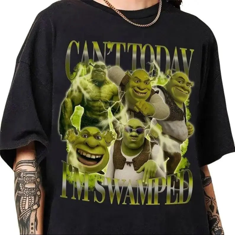 Can't Today I'm Swamped Shirt Sweater Hoodie, Shrek Bootleg Fiona Princess Sweater - Sassy Shrek Shirt, Shrek And Fiona Shirt Funny Shrek Trending Shirt Hoodie Fabric Womenswear