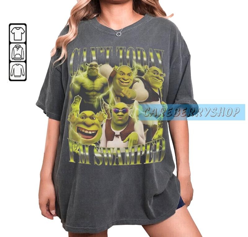 Can't Today I'm Swamped Shirt, Shrek Bootleg Fiona Princess Shirt, Shrek and Fiona Shirt, Sassy Shrek Shirt, Funny Shrek Trending Tee