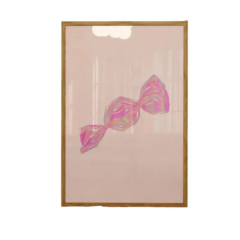 Candy Poster, Preppy Pink Dorm Poster, Trendy Dorm Wall Art, Preppy Art Print, Pink Aesthetic Prints, Pink Retro Wall Art, Poster Prints No Frame, Gifts For Friends Wall Decor, Wall Art Room Decor, Art Posters, Gifts For Birthday Landscape Photo