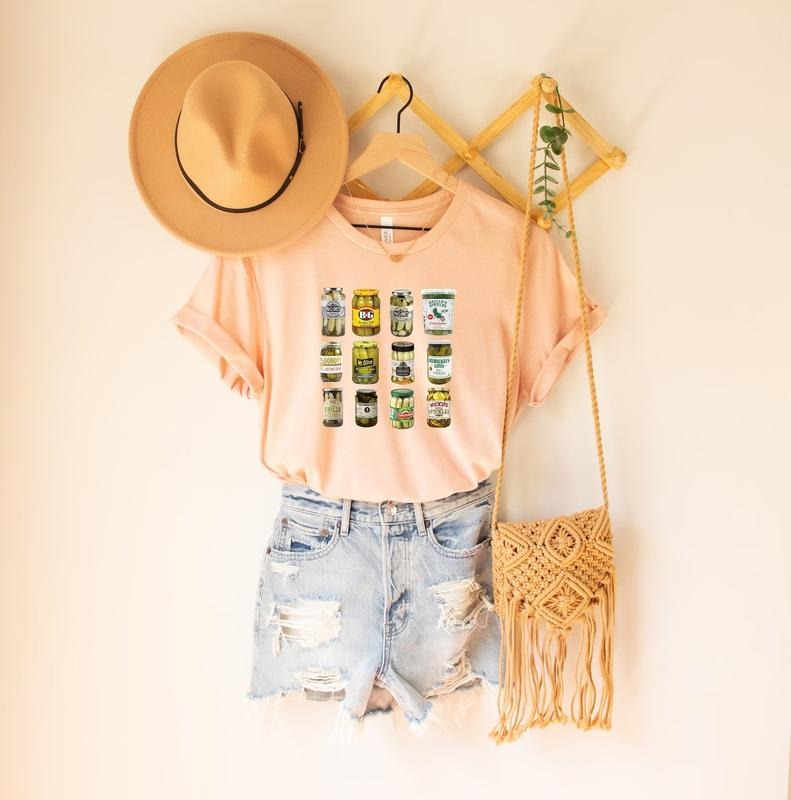 Canned Pickles Sweatshirt, Canning Season Sweatshirt, Pickle Lovers Hoodie, Homemade Pickles Tshirt, Pickle Jar Crewneck Sweatshirt Cotton Casual