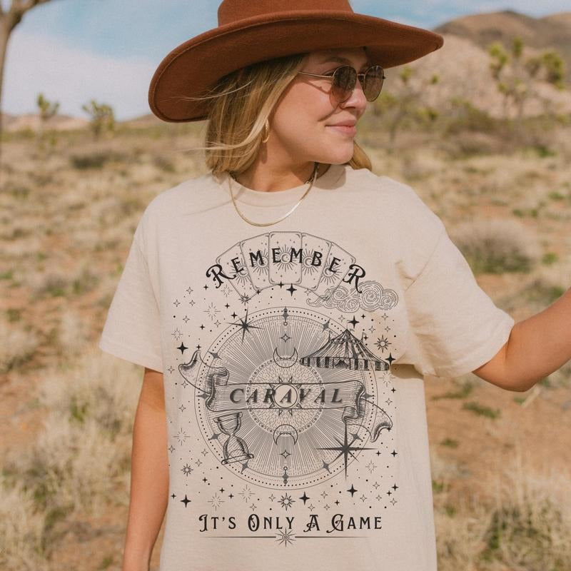 Caraval Booktok shirt, OUABH TShirt, Bookish Merch, Booktok Tee, Bookish shirt, Gifts for Book Lovers, Remember its only a game