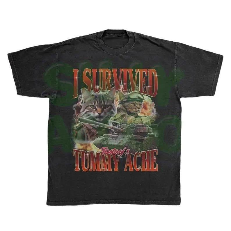 CerTified Funny Pusssy Lover Meme Cat Graphic T-Shirt Unisex Fashion Kawaii T-shirt Vintage T-Shirt for Men and All Seasons - Top, Menswear