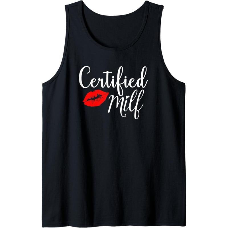 Certified MILFs Humor Funny Gift Idea for New Hottest Mom Tank Top made in USA