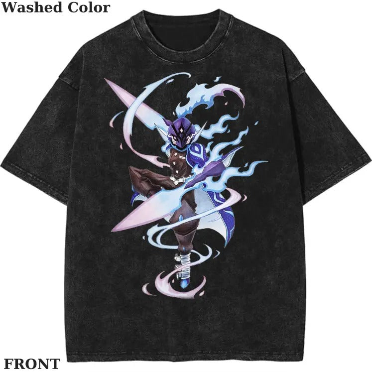 Ceruledge as a Demon Slayer (commission) T-shirt, Pokemon Graphic T-shirt, Anime T-shirt, Funny T-shirt, Vintage Graphic Tee, Cotton Streetwear