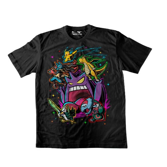 Champions Team Vintage Graphic Tees, Gengar Tshirt, Pokemon Shirts, Pokemon Merch, Anime Manga Shirt, Anime Clothing, Unisex Casual Crew Neck T-Shirt Gifts For Men Women Streetwear Menswear Womenswear