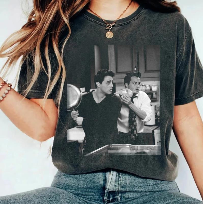 Chandler Bing Shirt, Friends Sitcom Shirt, Joey and Chandler bing From Friends, Classic Friends Chandler Bing Shirt, Matthew Perry Shirt, Gift Shirt Fit Top Womenswear Clothing Cute Cotton Streetwear Casual Crewneck