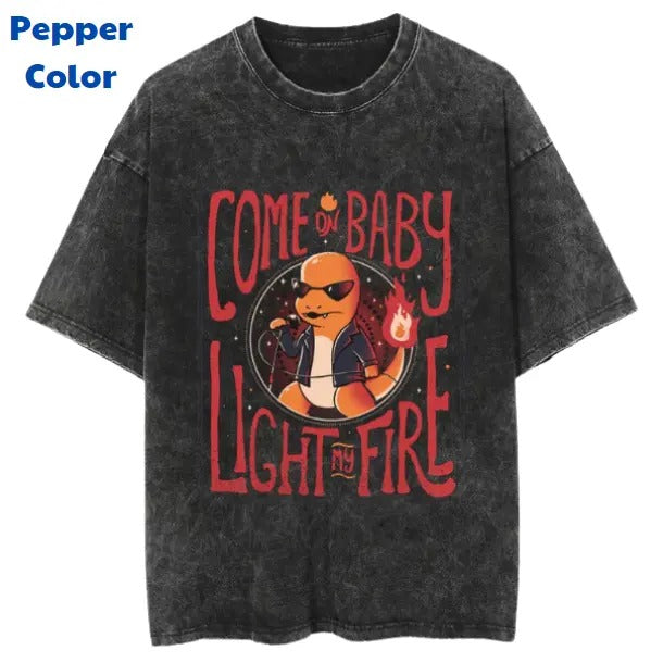 Charmander Vintage Tee, Charmander T-Shirt, Pokemon Tee, Anime Shirt, Animation Graphic Tees, Gym Shirt, Unisex T-Shirt, Gift For Men Women