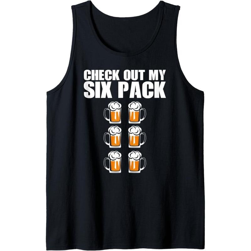Check Out My 6-Pack Funny Love Beer Abs Tank Top