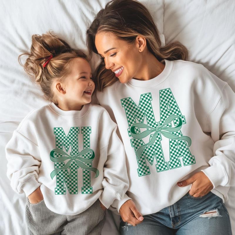 Checkered Mama St Patricks Mama St Patrick's Day Mama Mini Stpatrick's Stpatrick Bow Lucky Mama Retro