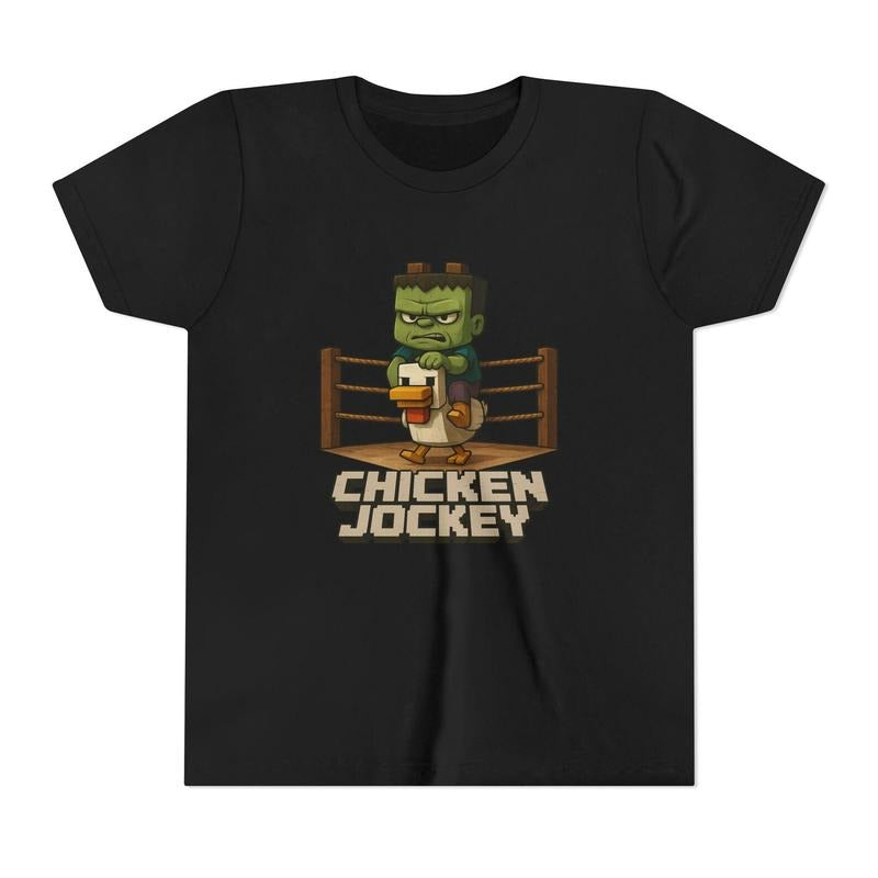 Chicken Jockey T-Shirt | Funny Minecraft-Inspired Shirt | Gamer Gift