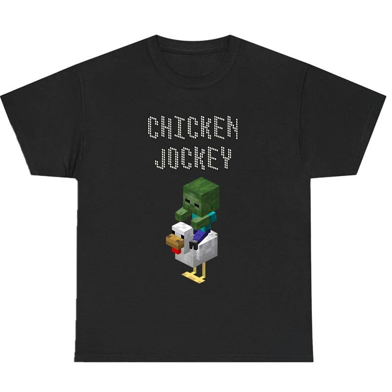 Chicken Jockeyy Minecraft Shirt, Game Chacracter Jack Tshirt, Funny Minecraft Gaming, Game Lovers Gift, trendy, vintage graphic tee, Gift for fans..