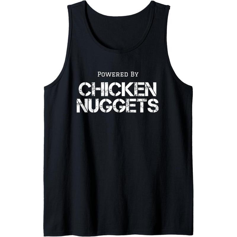 Chicken Nugget Shirt Powered By Chicken Nuggets Nug Lover Tank Top