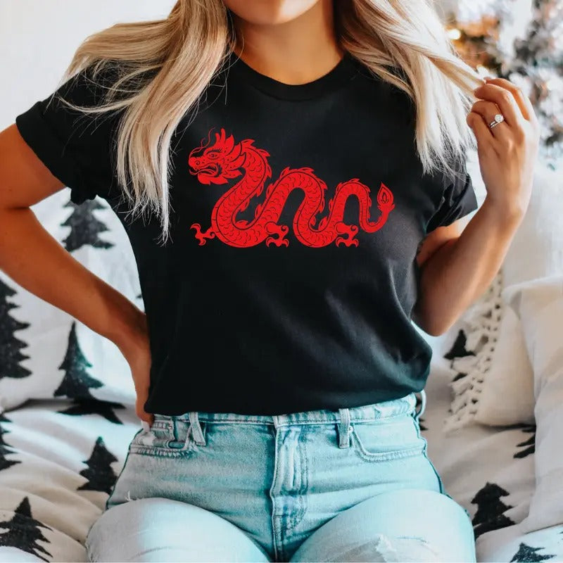 Chinese Dragon T-Shirt, New Year 2025 Chinese Dragon Shirt, Retro Chinese Dragon Gift Tee, Traditional Chinese Tee, Lunar Year Dragon Shirt.