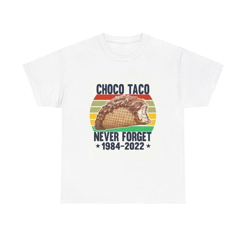 Choco Taco Shirt Vintage Funny Ice Cream Retro 90s Unisex Cotton Tee, Funny Dumb Tee, Meme Shirt, Menswear Womenswear Streetwear, Graphic Movie Shirt