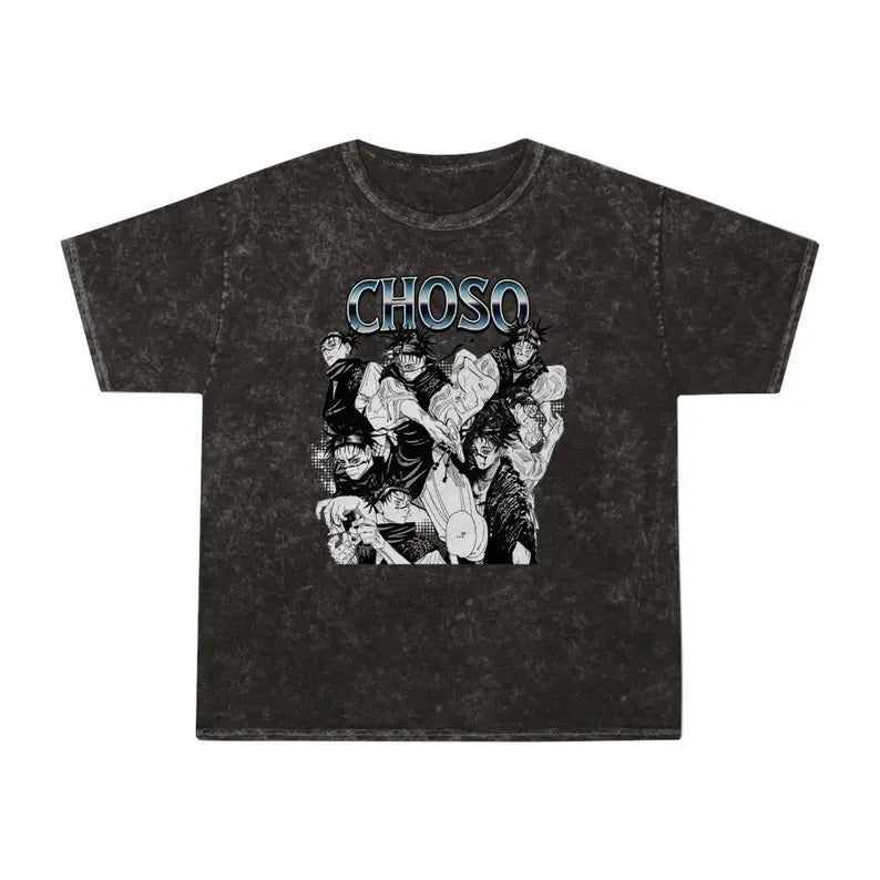 Choso Jujutsu Kaisen Wash T-Shirt Anime Streetwear Graphic Tee Japanese Manga Shirt Stylish for Anime Fans