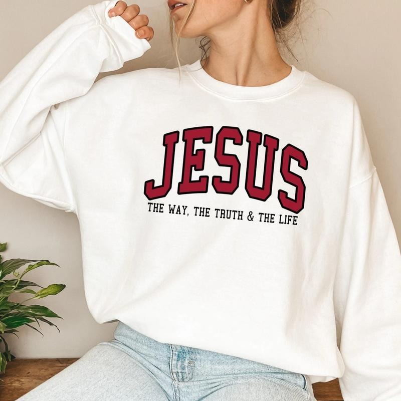 Christian Sweatshirt, Jesus Sweatshirt, Faith Sweater, Trendy Crewneck Love Like Jesus Pray , For Men, For Women