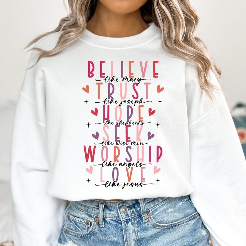 Christian Valentine Sweatshirt, Retro Christian , Bible Verse Sweatshirt, Sweatshirt, Religious Faith Valentine Sweatshirt