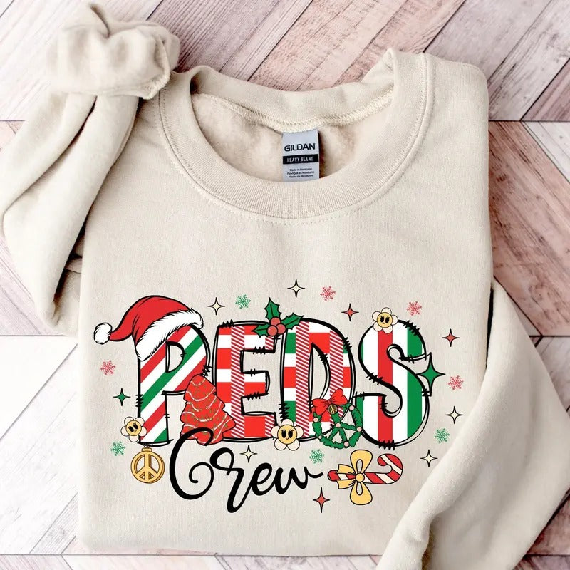 Christmas PEDS Crew Sweatshirt, Xmas Pediatrics Shirt, Merry Xmas Pediatric Nurse Gift Classic Cotton