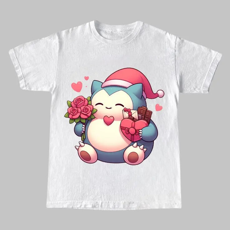 Christmas Snolax Vintage Tee, Cute Snolax T-Shirt, Christmas Pokemon Shirt, Vintage Graphic Tees, Unisex Anime Manga Shirt Top Menswear Womenswear